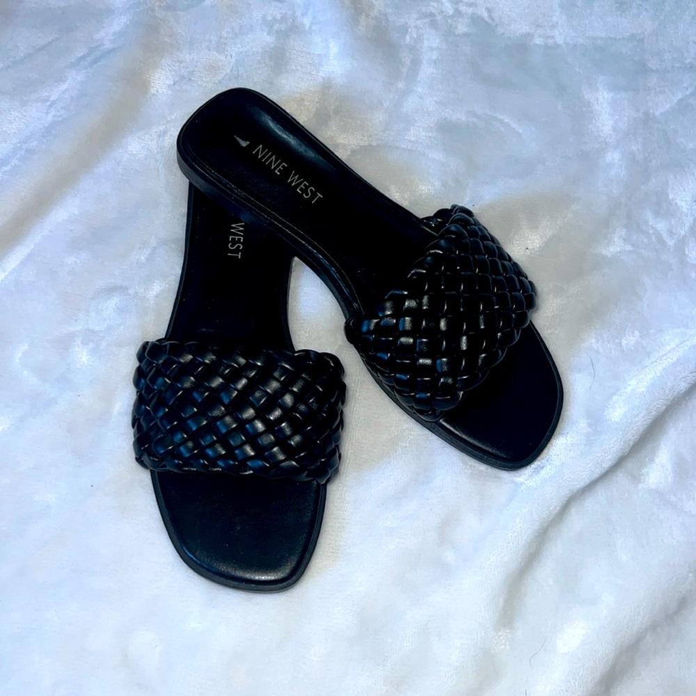 Black, Nine West sandals, size 7.5